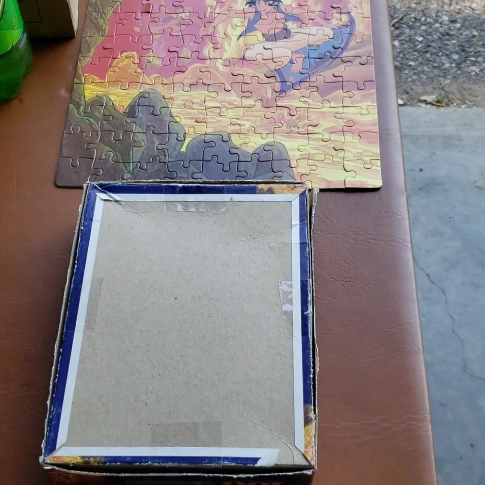 Lot of 2 Kids Vintage Jigsaw Puzzles - Aladdin and Rugrats